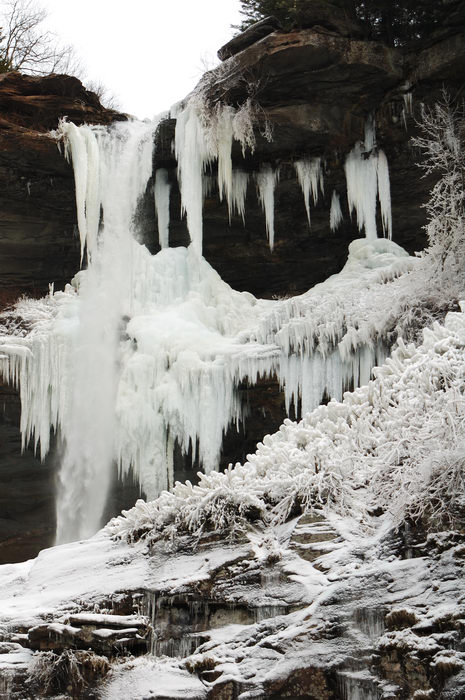 Kaaterskill Falls, Snow, Ice, Snowboard, contest, and, at, Hunter,