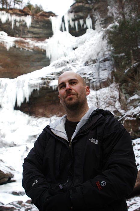 Kaaterskill Falls, Me, Snow, Ice, Snowboard, contest, and, at, Hunter,