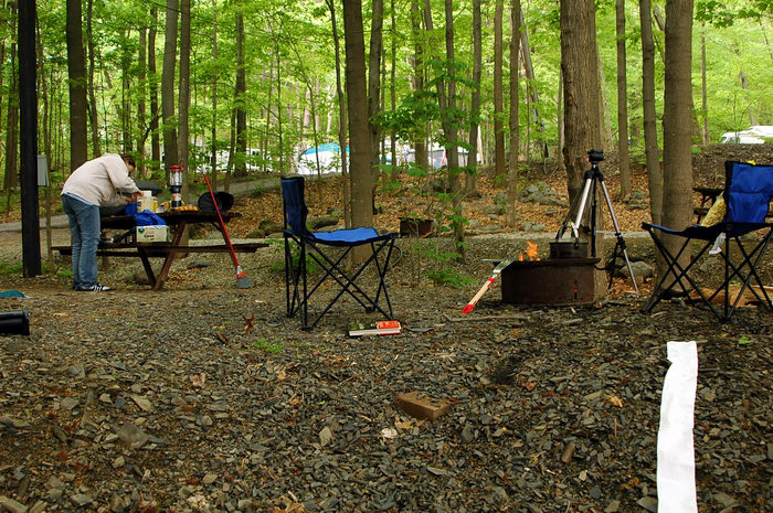 060513, Camping, Kymers, Resort, (, NJ), with, Christine,