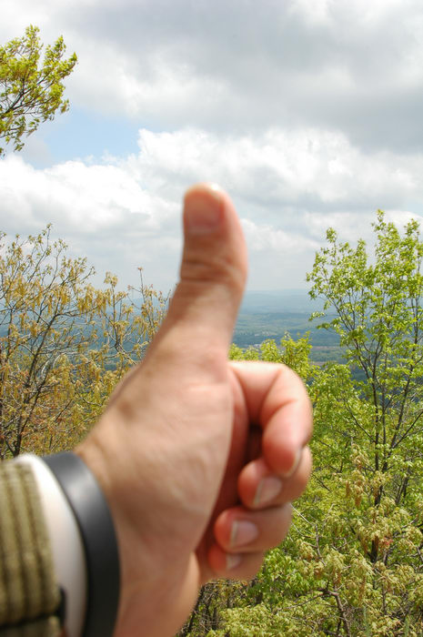 060513, Thumbs, across, America, Sunrise, Mountain, scenic, overlook, (, NJ), Camping, with, Christine,