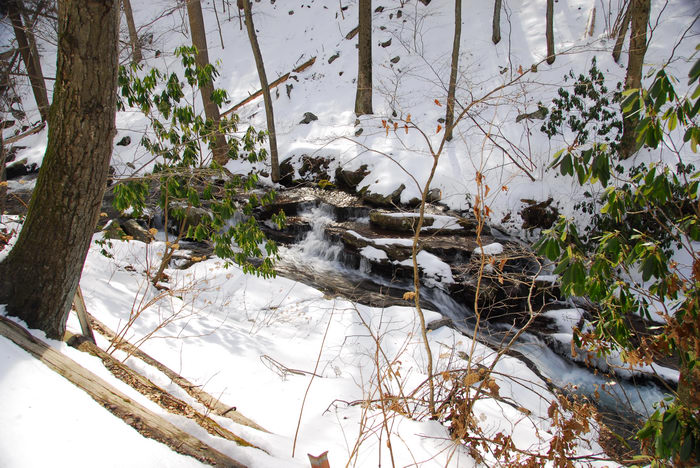Delaware Water Gap Recreation Area, Waterfalls, Moving, Rivers, Streams, Snow, Ice, A, snowy, walk, through, the
