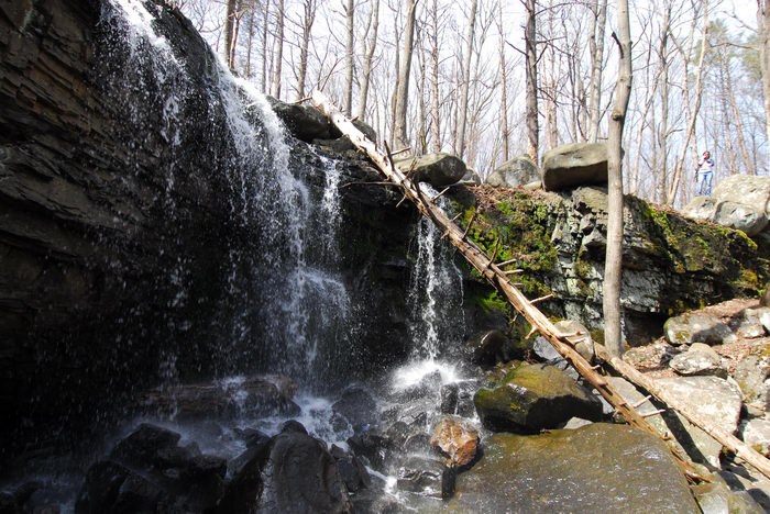 Waterfalls, Moving, Water, Rocks, Rock, formations, Camping, in, Jim, Thorpe, PA, Ringing, Park, LOC00133