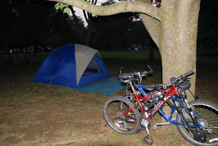 Specialized FSR XC Comp, Spruce Run Recreation Area, camping, mount bike, night, tent, tree
