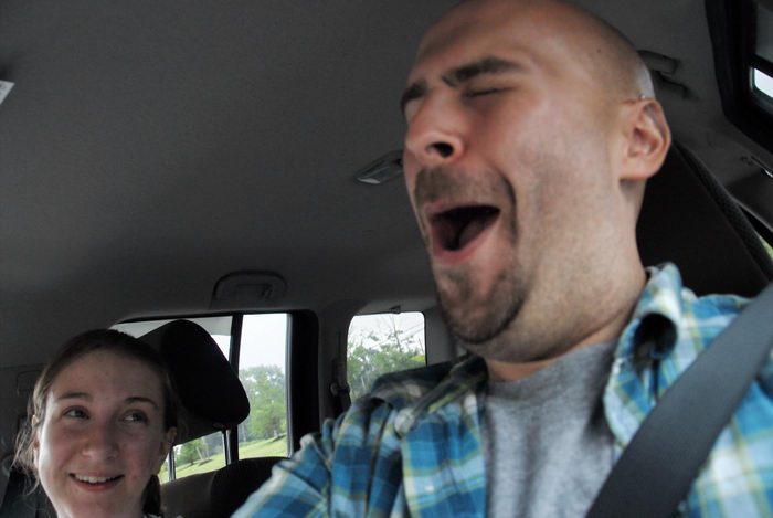 Jeff Conklin, Rebecca, blurry, yawn