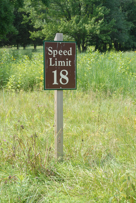Bowman's Hill Wildflower Preserve, speed limit