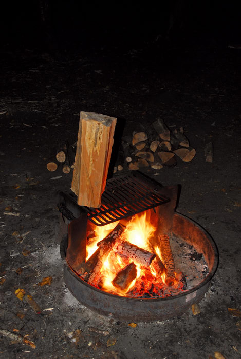 camp fire, firewood