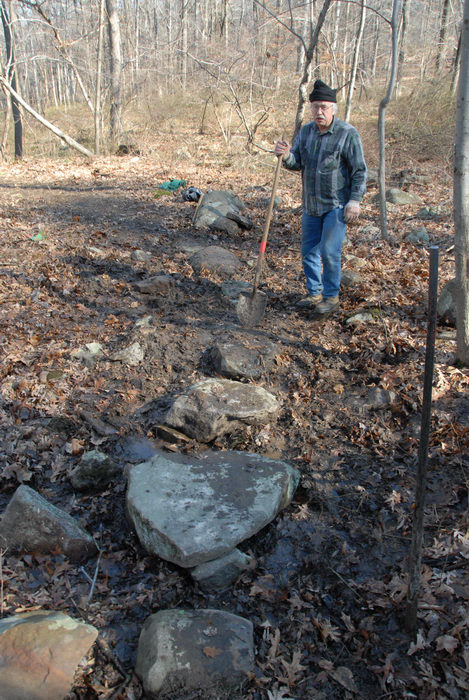 NJ Trail Association, Trail Maintenance, people, rocks, woods