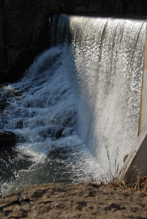 dam, water, waterfall