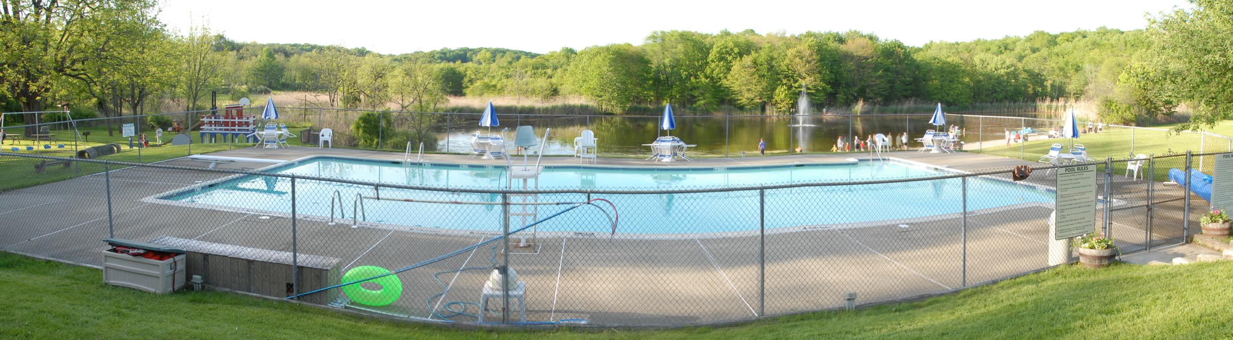 fence, panoramic, pool, water