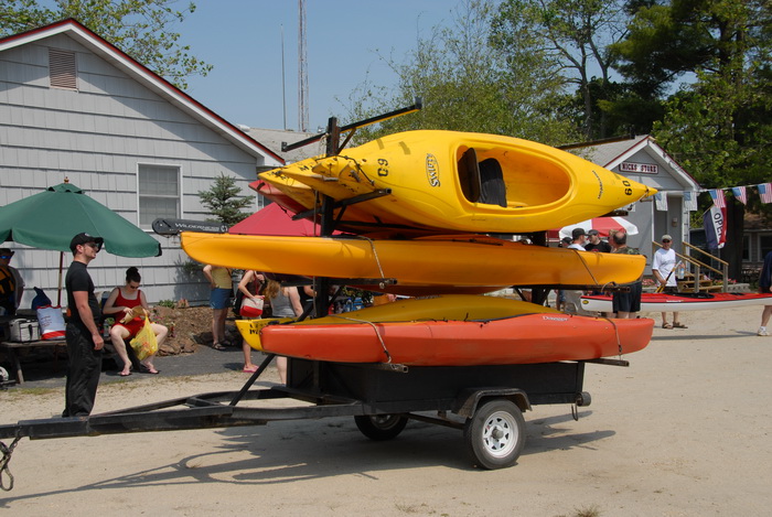kayak, kayaking, paddling, trees, parking lot