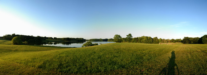 grass, lake, panoramic, pond, trees, water, field