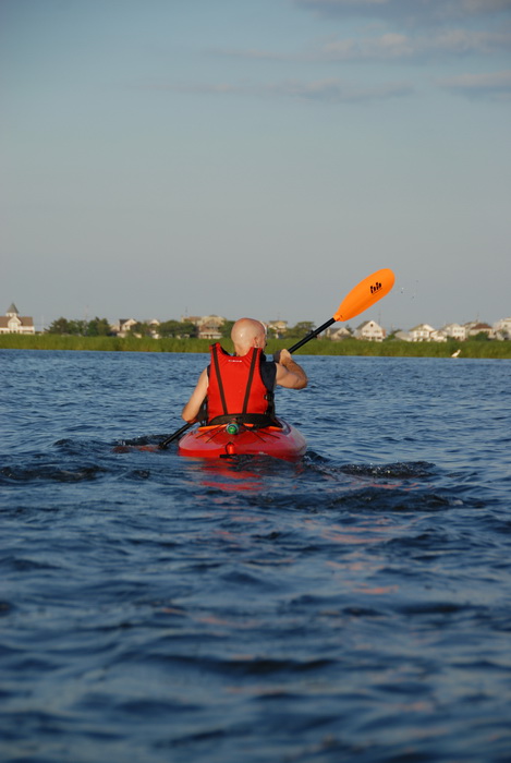 Scott, blue sky, kayak, kayaking, paddling, river, water