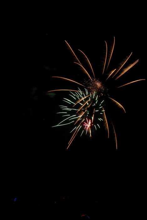 fireworks, nighttime