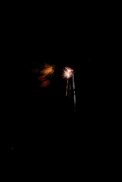 fireworks, nighttime