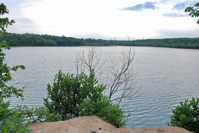 water, trees, overlook, nature center, clouds