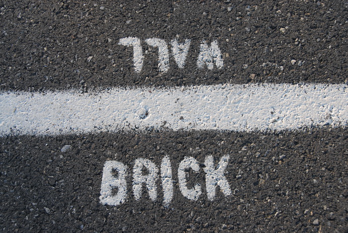 brick wall border, line, pavement