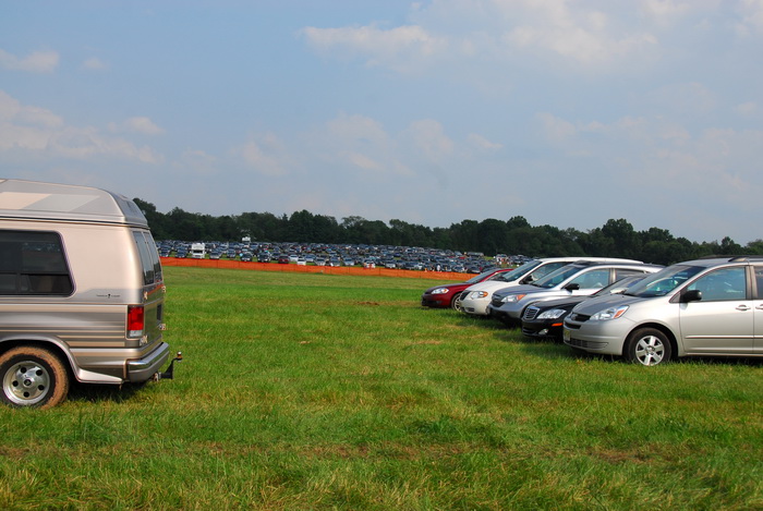 grass, cars, parking lot, field